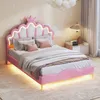 INONEFT Kinderbett 140x200cm, Prinzessinnenbett mit LED, Produktbild-Vorschau 3