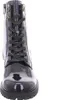 A black patent leather boot with laces and a zipper. Náhled obrázku produktu