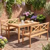 Banc de jardin COSTWAY en bois, banc en bois, banc 2 Voir les images du produit 9