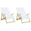 vidaXL Strandtücher 2 Stk. Weiß 60x135 cm Stoff 400 GSM Produktbild-Vorschau 4