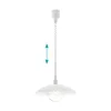 A white pendant lamp with a coiled cord is shown against a white background. Produktbild-Vorschau