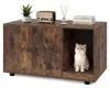 COSTWAY, armario para gatos de 90x50x50 cm, con arenero Vista previa de la imagen del producto 1