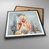 Gerahmtes Poster - Schwarzer Rahmen - Surreal Frau Blumen - Produktbild-Vorschau 3