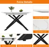 MODFU Table À Manger - Extensible Avec Plateau MDF Marbre Voir les images du produit 3