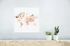 MuchoWow® Poster Weltkarte - Orange - Braun 30x30 cm - Produktbild-Vorschau 5