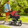 Pawhut PawHut Dog Trolley - Vozík pre psov - červený/čierny Náhľad obrázku produktu 2