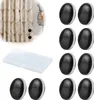 10er Set Magnetische Vorhanggewichte Schwarz – Windfeste Produktbild-Vorschau 1
