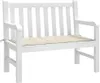 vidaXL Záhradná lavička Cream 120x50x3 cm Oxford Fabric Náhľad obrázku produktu 3