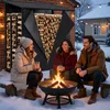 Półka na drewno do kominka Ikodm, wymiary 185 × 70 × 185 Podgląd zdjęcia produktu 11