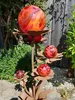 Edelrost Glasblume Blumenzauber, 120cm rot Produktbild-Vorschau 2