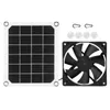 A solar panel and a fan are laid out on a white background. Náhľad obrázku produktu