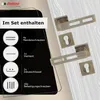 A product image showing a door handle set and its included components with descriptive text. Produktbild-Vorschau
