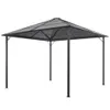 vidaXL Gartenpavillon mit Dach Aluminium 3×3 m Anthrazit Produktbild-Vorschau 5