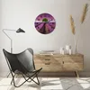 Wanduhr - Rund - Glasuhr - Wiese lavenda Sommer Landschaft Produktbild-Vorschau 6
