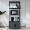 Küchenregal 'Arhuni' mit 2 Türen 5 Haken 139 x 56 x 30 cm Produktbild-Vorschau 2