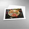 Poster - Poster ohne Rahmen - Pizza Käse Tomaten - 50x40 cm Produktbild-Vorschau 3