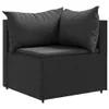 vidaXL 7-tlg. Garten-Lounge-Set mit Kissen Schwarz Poly Produktbild-Vorschau 3