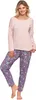 Damen-Pyjama, zarte Spitze, lange Ärmel, Blumenmuster, Produktbild-Vorschau 2