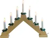 Weihnachtsdekoration LED Kerzenhalter 7 Kerzen natur Produktbild-Vorschau 1