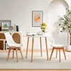 H.J WeDoo 90x90x73 cm table de cuisine ronde Table de salle Voir les images du produit 8