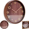 Braun Nachahmung Holz Wanduhr rund 30,5 cm Produktbild-Vorschau 6