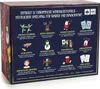 The back of a game box showing various game titles and illustrations. Produktbild-Vorschau