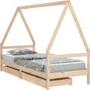 vidaXL Dětská postýlka se zásuvkami 90x200 cm borovicový Náhled obrázku produktu 1