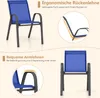 Collage of images showing details of a blue outdoor chair. Náhľad obrázku produktu
