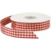 Société créative ruban à carreaux Antique Rouge Blanc, 25m Voir les images du produit 1