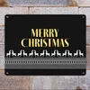 Merry Christmas Metallschild XXL mit edlem Weihnachtsmuster Produktbild-Vorschau 2