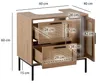 WOHNLING Waschbeckenunterschrank Eiche-Optik 60x60x40 cm Produktbild-Vorschau 3