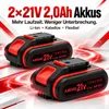 AJIEQAQ 2-in-1: Accu-snoeimes + mini accu-kettingzaag, 21V Productafbeelding-voorbeeld 14