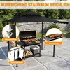 Pavillon de barbecue LZQ avec auvent latéral, double toit, Voir les images du produit 6