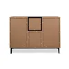 Kommode Ted 120cm 3 Türen - Eiche/schwarz Produktbild-Vorschau 8