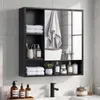 COSTWAY Spiegelschrank, Badezimmerschrank mit Spiegeltür & Produktbild-Vorschau 2