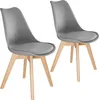 Two gray chairs with wooden legs on a white background. Náhled obrázku produktu