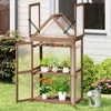 COSTWAY Serre de jardin à 3 étages avec toit ouvrant, Voir les images du produit 2