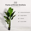 IvoQ Strelitzia pianta artificiale 210 cm - Grande pianta Anteprima dell’immagine prodotto 2