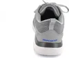 The back view of a gray Skechers shoe against a white background. Produktbild-Vorschau