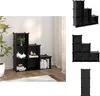 vidaXL Regalsystem mit 6 Würfeln Schwarz PP -  Schuhregale Produktbild-Vorschau 1