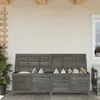 [Home] Gartentruhe Anthrazit 198,5x50x56,5 cm Massivholz Produktbild-Vorschau 1