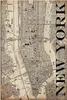 ARTland Leinwandbild New York Karte Straßen Karte Grunge Produktbild-Vorschau 1