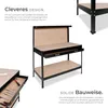 stół warsztatowy tectake® 120 x 60 x 156 cm, plastikowe Podgląd zdjęcia produktu 3