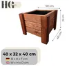 HolzGarden Drevený Kvetináč Obdĺžnikový Z Masívu Náhľad obrázku produktu 2
