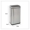 5Five Mulleimer/Treteimer - silber - 40L - 33 x 24 x 66 cm Produktbild-Vorschau 5