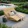 Home Deluxe Lettino in legno ondulato WOLGA - 120 cm | Anteprima dell’immagine prodotto 2