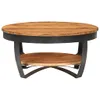 Tavolino 65x65x32 cm in legno massiccio di acacia Anteprima dell’immagine prodotto 3