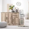 COSTWAY Sideboard mit 2 Schubladen, 3 Türen, 1 Produktbild-Vorschau 2