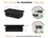 Lamellenstopfen rechteckig 70x40 mm Schwarz 5 Stück Produktbild-Vorschau 2