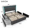 Boxspringbed 160x200 cm met LED-verlichting, 3 USB-poorten Productafbeelding-voorbeeld 3